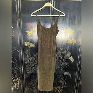 Black dress with yellow shine